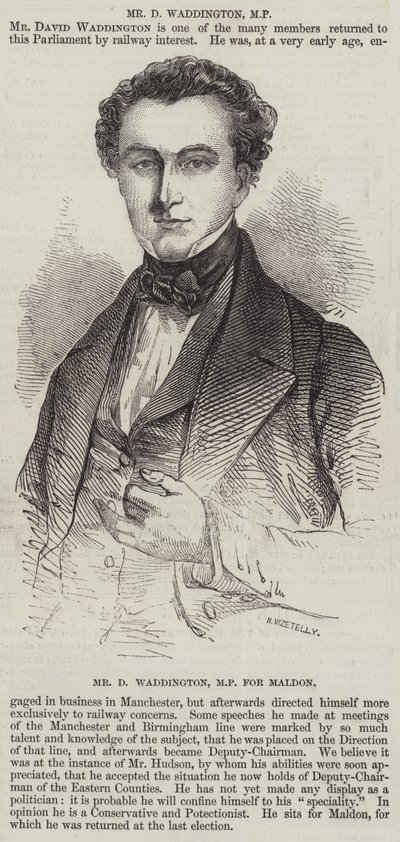 Mr D Waddington, MP for Maldon by English School